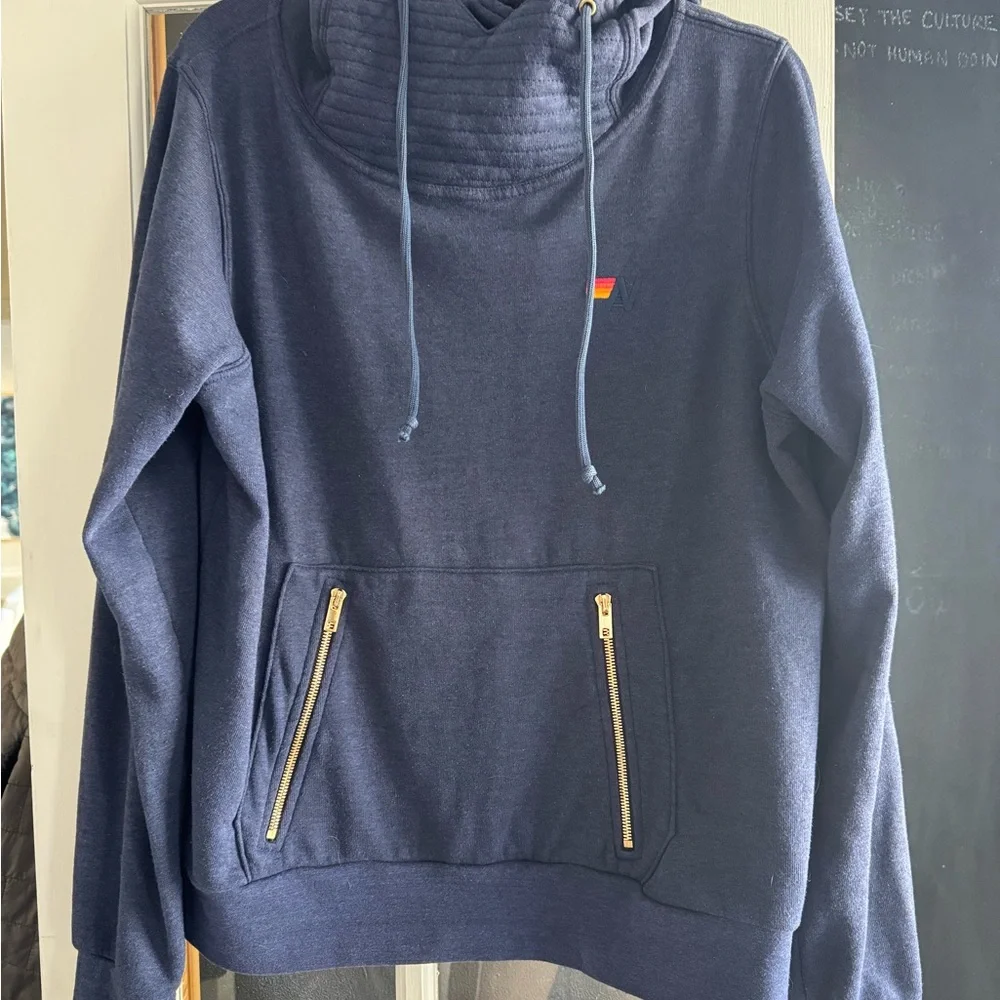 Aviator Nation Ninja Dark Blue Hoodie Sz L - Picture 2 of 5